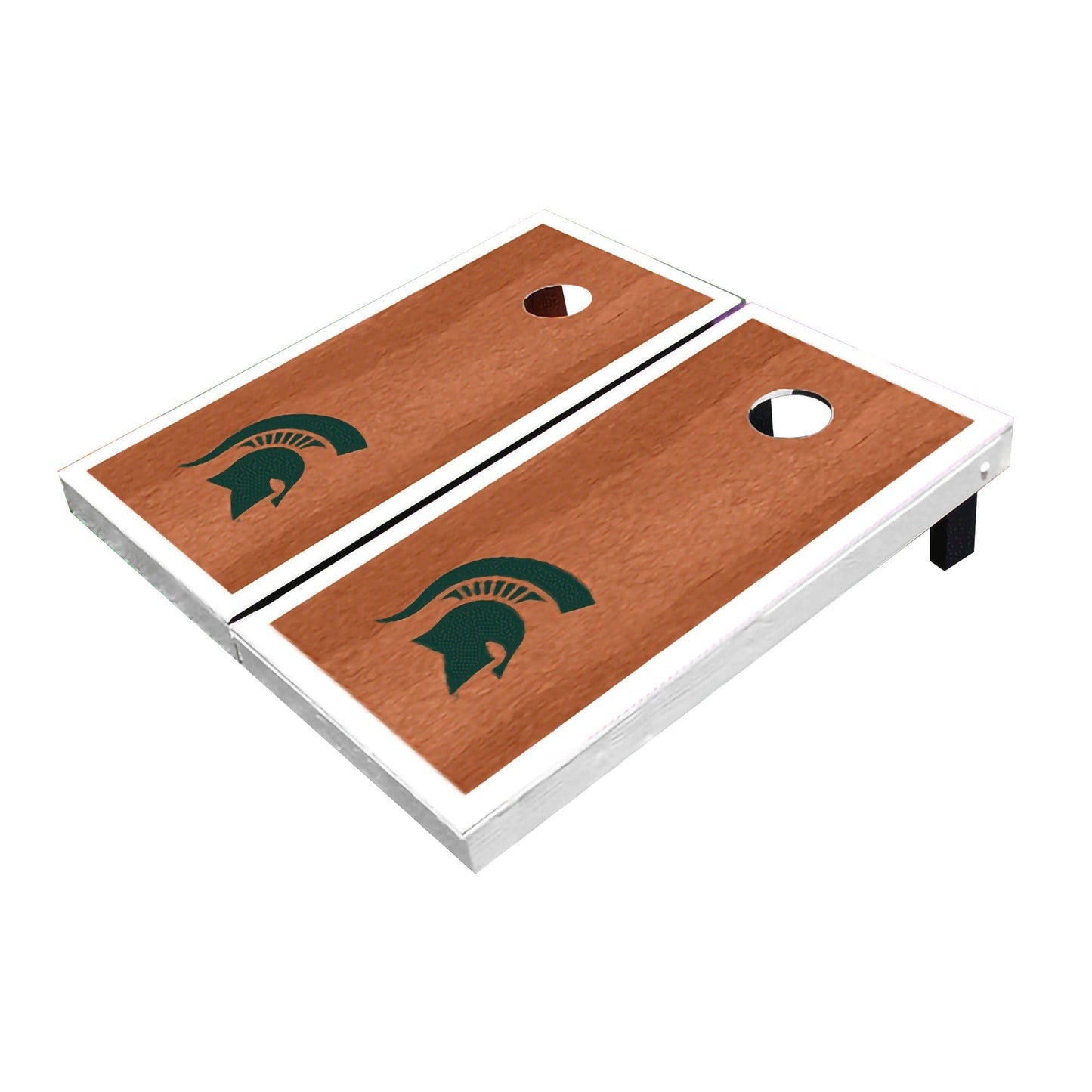 Michigan State Spartans White Rosewood Matching Borders All-Weather Cornhole Boards