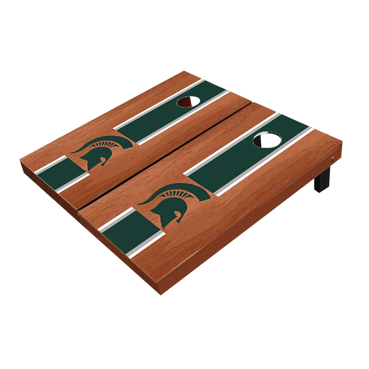 Michigan State Spartans Hunter Rosewood Matching Long Stripe All-Weather Cornhole Boards