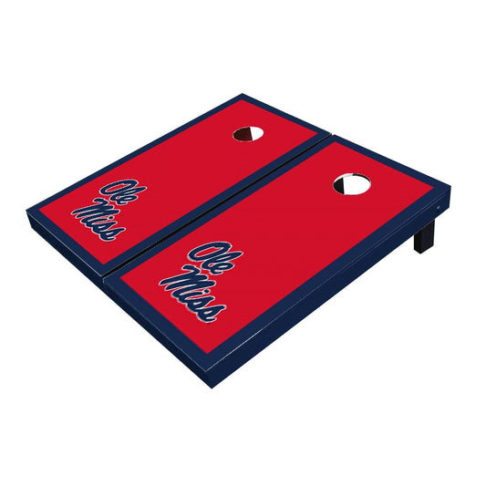 Ole Miss Rebels Red Matching Border All-Weather Cornhole Boards