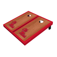Ole Miss Rebels Red Rosewood Matching Border All-Weather Cornhole Boards
