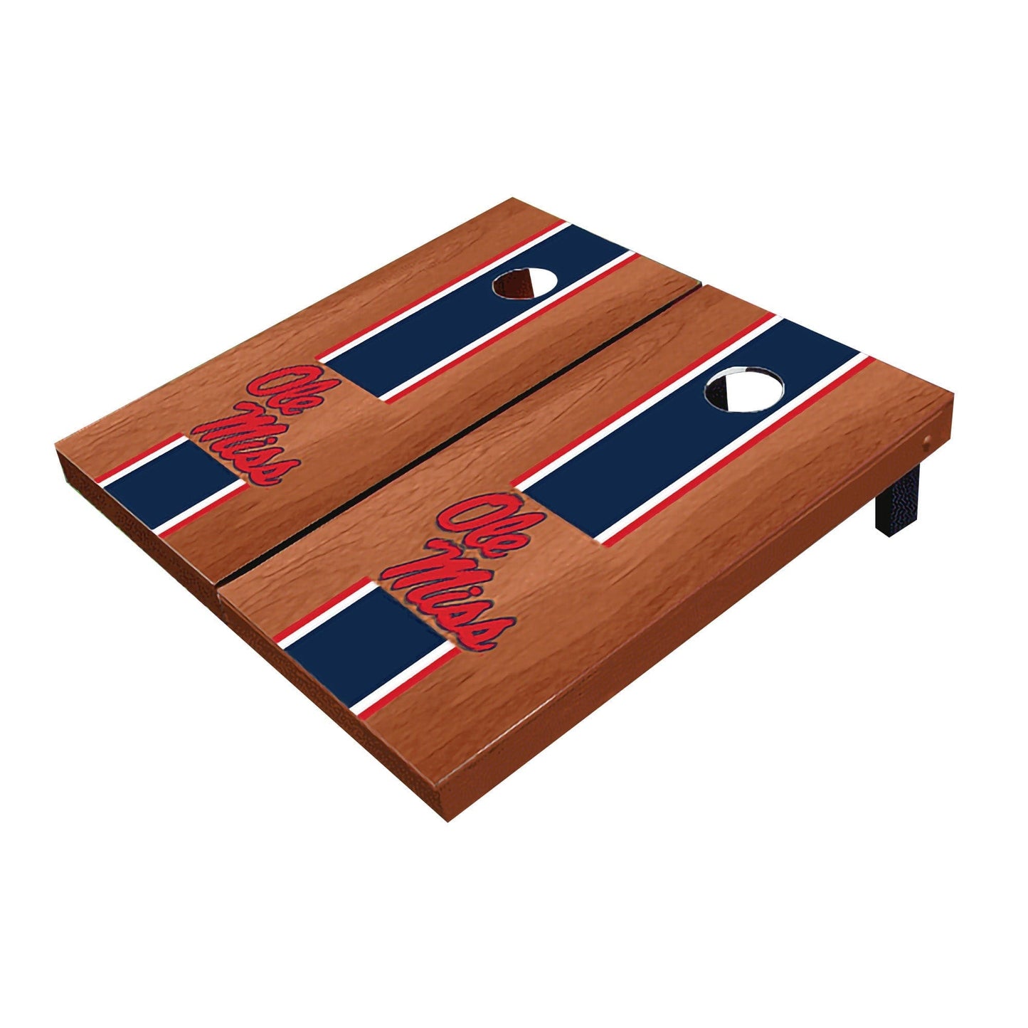 Ole Miss Rebels Navy Rosewood Matching Long Stripe All-Weather Cornhole Boards