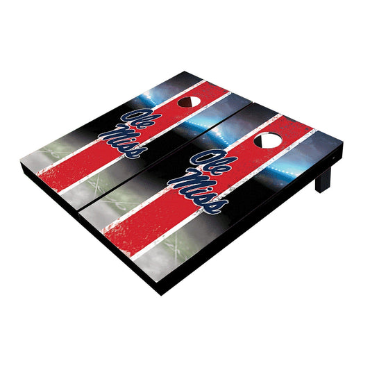 Ole Miss Rebels Field Long Stripe Matching Red All-Weather Cornhole Boards
