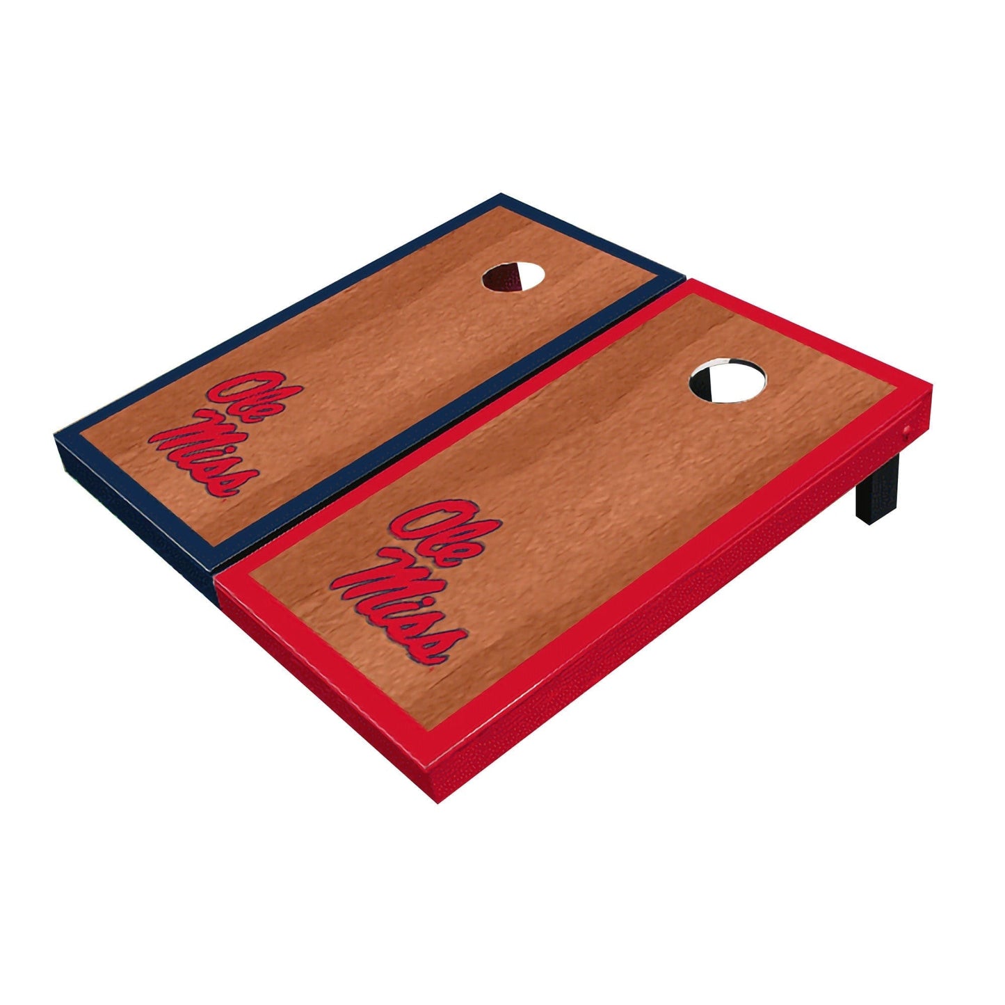 Ole Miss Rebels Rosewood Alternating Border All-Weather Cornhole Boards