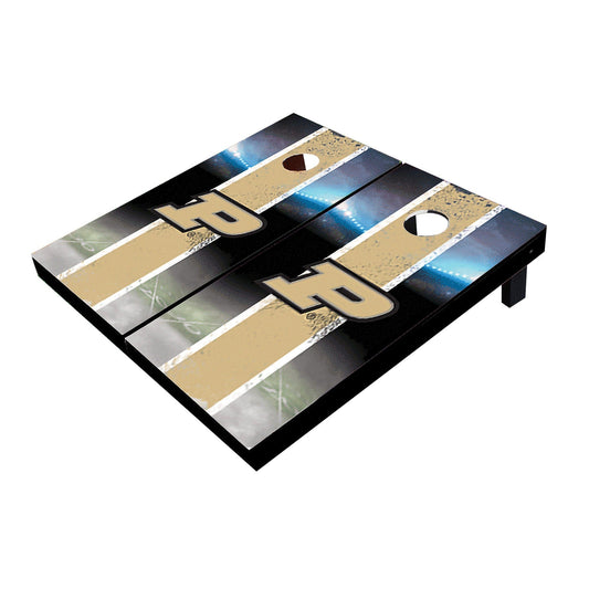 Purdue Boilermakers Field Long Stripe Matching Gold Cornhole Boards