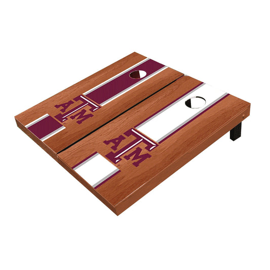 Texas A&M Aggies Rosewood Alternating Long Stripe Cornhole Boards