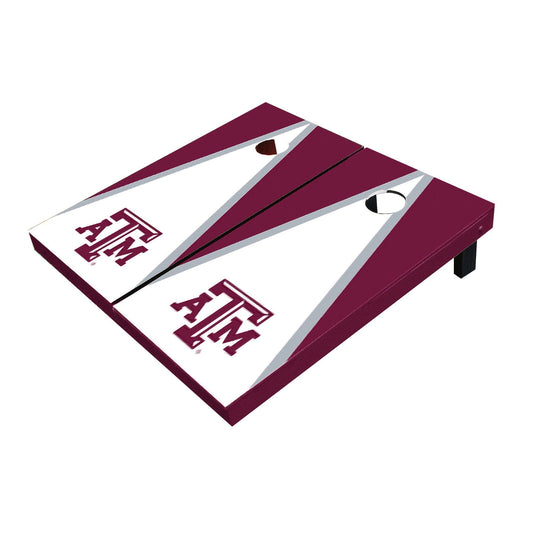 Texas A&M Aggies White and Maroon Matching Triangle Cornhole Boards