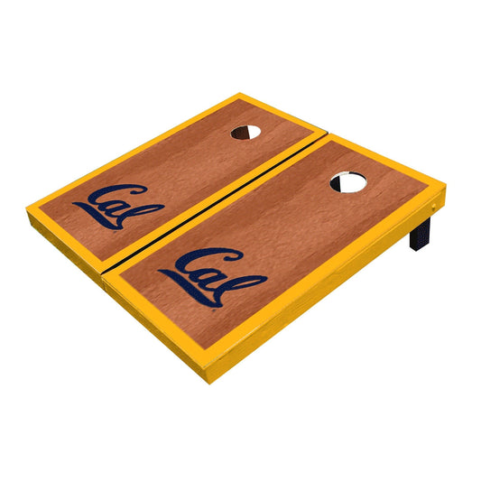UC Berkeley Golden Bears Yellow Rosewood Matching Border All-Weather Cornhole Boards