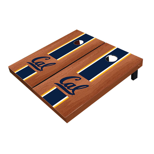 UC Berkeley Golden Bears Navy Rosewood Matching Long Stripe Cornhole Boards