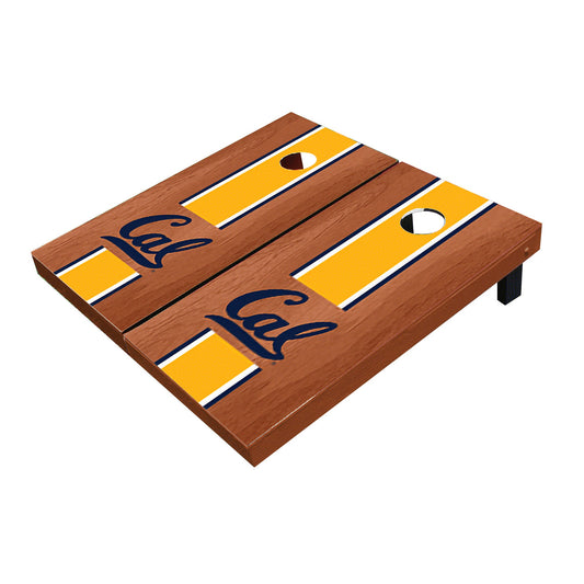 UC Berkeley Golden Bears Yellow Rosewood Matching Long Stripe Cornhole Boards