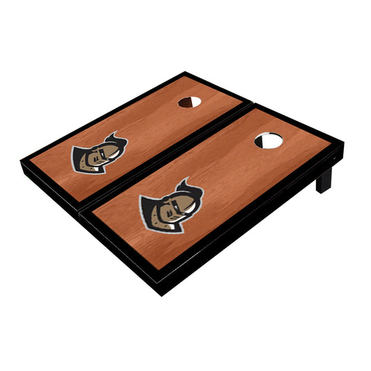 Central Florida UCF Golden Knights "Knightro" Black Rosewood Matching Border Cornhole Boards