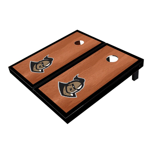 Central Florida UCF Golden Knights "Knightro" Black Rosewood Matching Border All-Weather Cornhole Boards