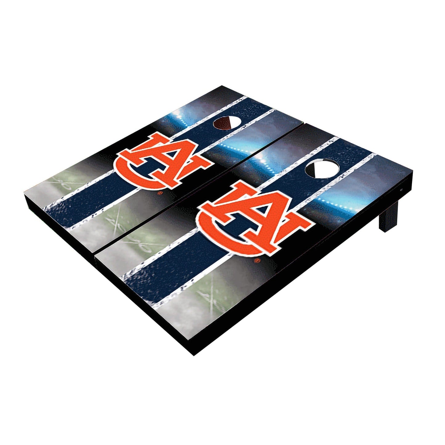Auburn Tigers Field Long Stripe Matching Navy All-Weather Cornhole Boards