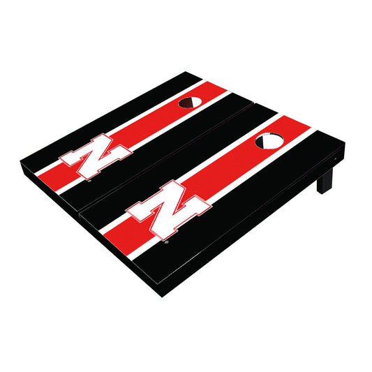 Nebraska Cornhuskers Red and Black Matching Long Stripe Cornhole Boards