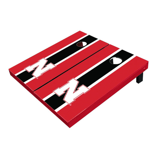 Nebraska Cornhuskers Black and Red Matching Long Stripe All-Weather Cornhole Boards