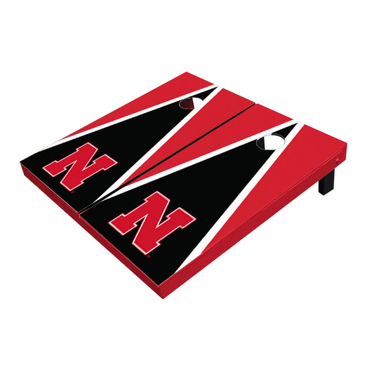 Nebraska Cornhuskers Black And Red Matching Triangle Cornhole Boards