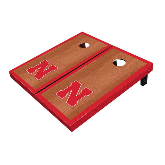 Nebraska Cornhuskers Red Rosewood Matching Borders All-Weather Cornhole Boards