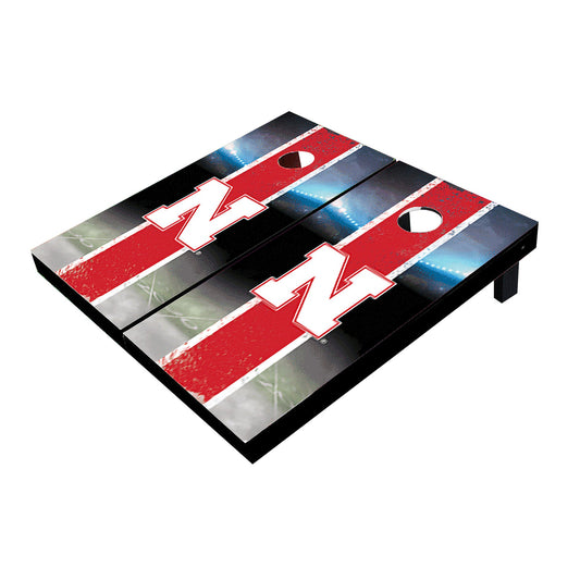 Nebraska Cornhuskers Field Long Stripe Matching Red Cornhole Boards