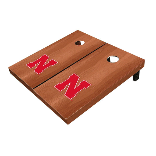 Nebraska Cornhuskers Solid Rosewood All-Weather Cornhole Boards