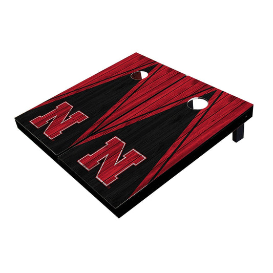 Nebraska Cornhuskers Black and Red Matching Triangle All-Weather Cornhole Boards
