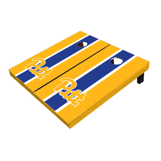 Pittsburgh Panthers Royal And Yellow Matching Long Stripe Cornhole Boards