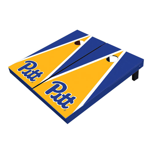 Pittsburgh Panthers Yellow And Royal Matching Triangle Cornhole Boards