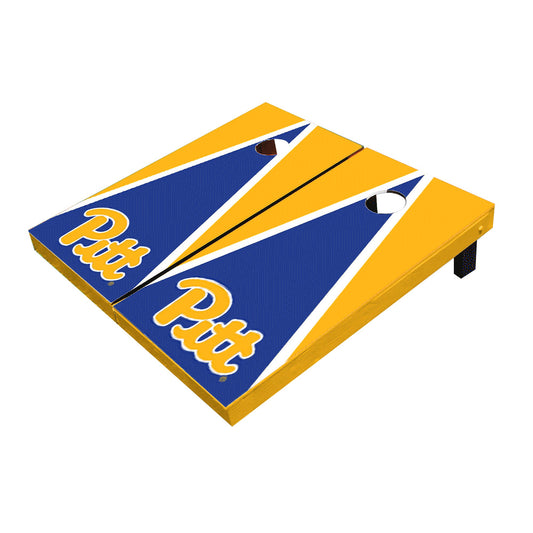Pittsburgh Panthers Royal And Yellow Matching Triangle Cornhole Boards