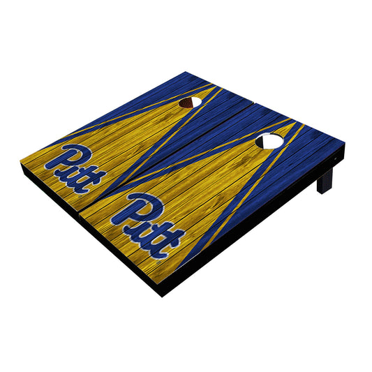 Pittsburgh Panthers Yellow And Royal Matching Triangle Cornhole Boards