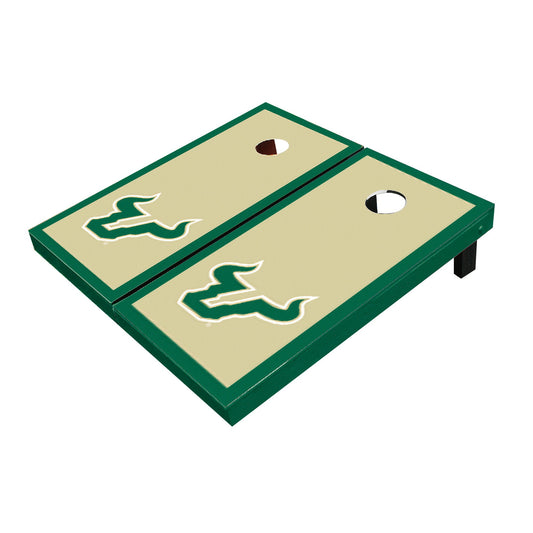 South Florida USF Bulls Gold Matching Border Cornhole Boards