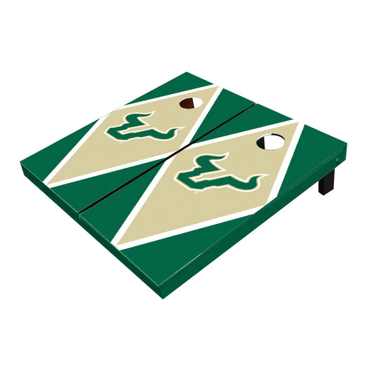 South Florida USF Bulls Gold And Green Matching Diamond Cornhole Boards