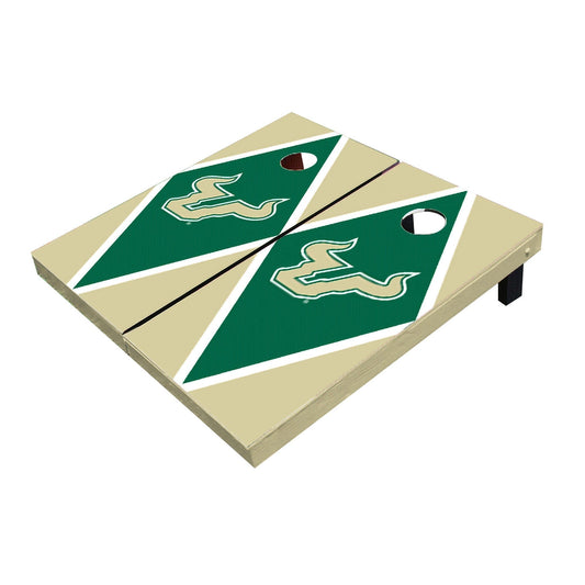 South Florida USF Bulls Green And Gold Matching Diamond All-Weather Cornhole Boards