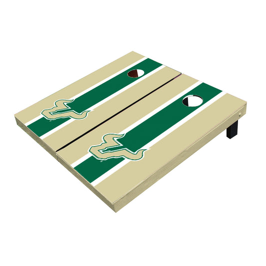 South Florida USF Bulls Green And Gold Matching Long Stripe Cornhole Boards