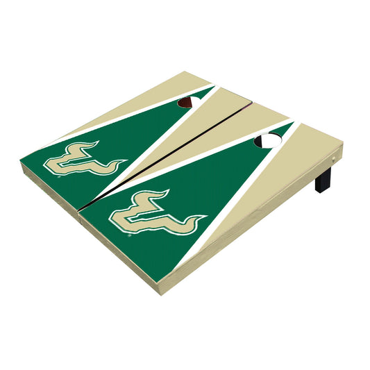 South Florida USF Bulls Green And Gold Matching Triangle Cornhole Boards
