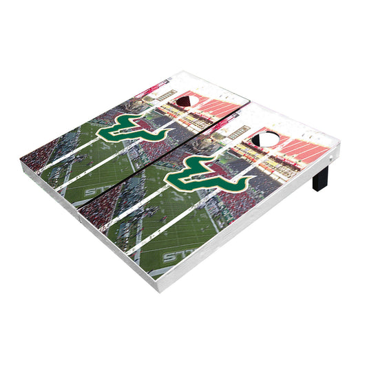 South Florida USF Bulls Stadium Long Stripe Cornhole Boards