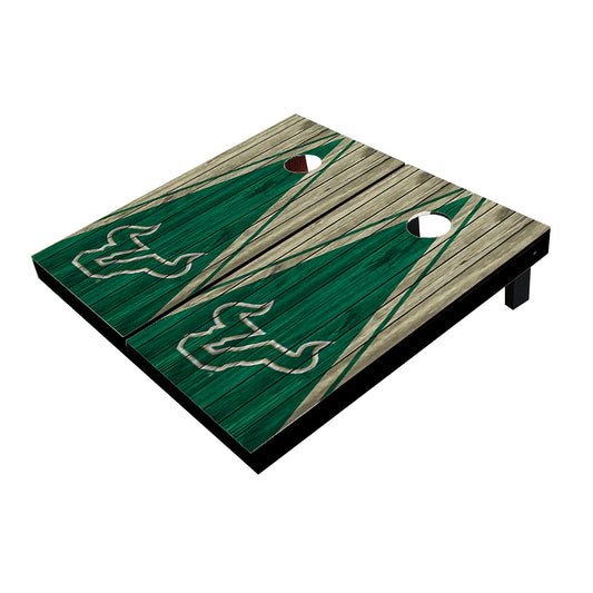 South Florida USF Bulls Green And Gold Matching Triangle Cornhole Boards