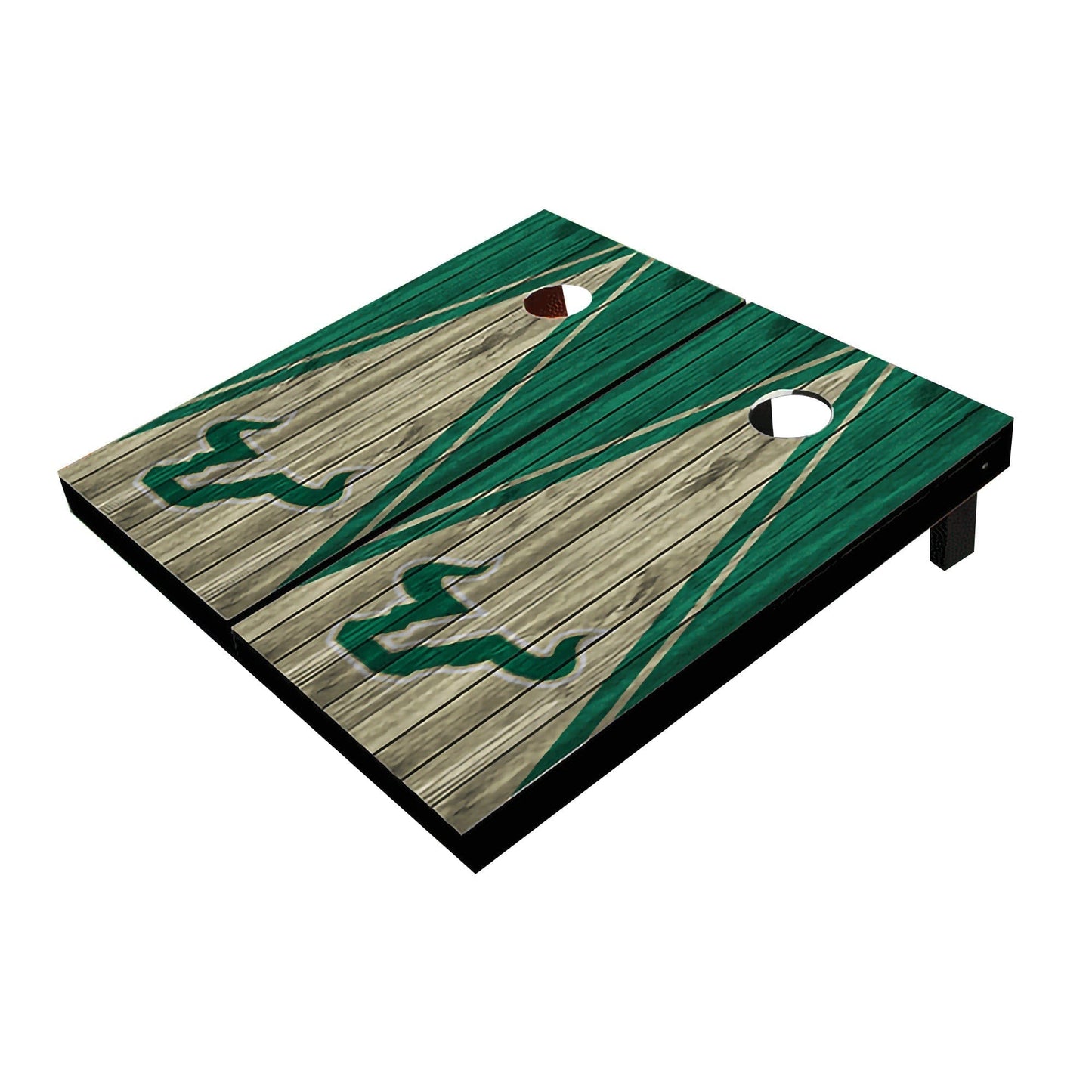 South Florida USF Bulls Gold And Green Matching Triangle All-Weather Cornhole Boards