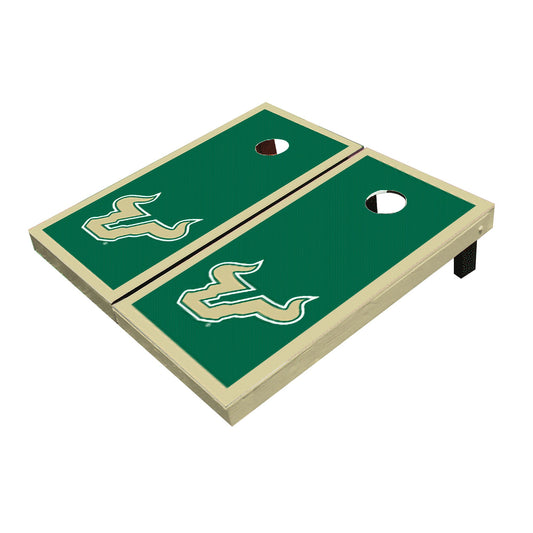 South Florida USF Bulls Green Matching Border Cornhole Boards