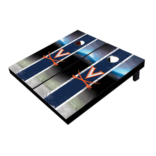 Virginia Cavaliers Field Long Stripe Matching Navy Cornhole Boards