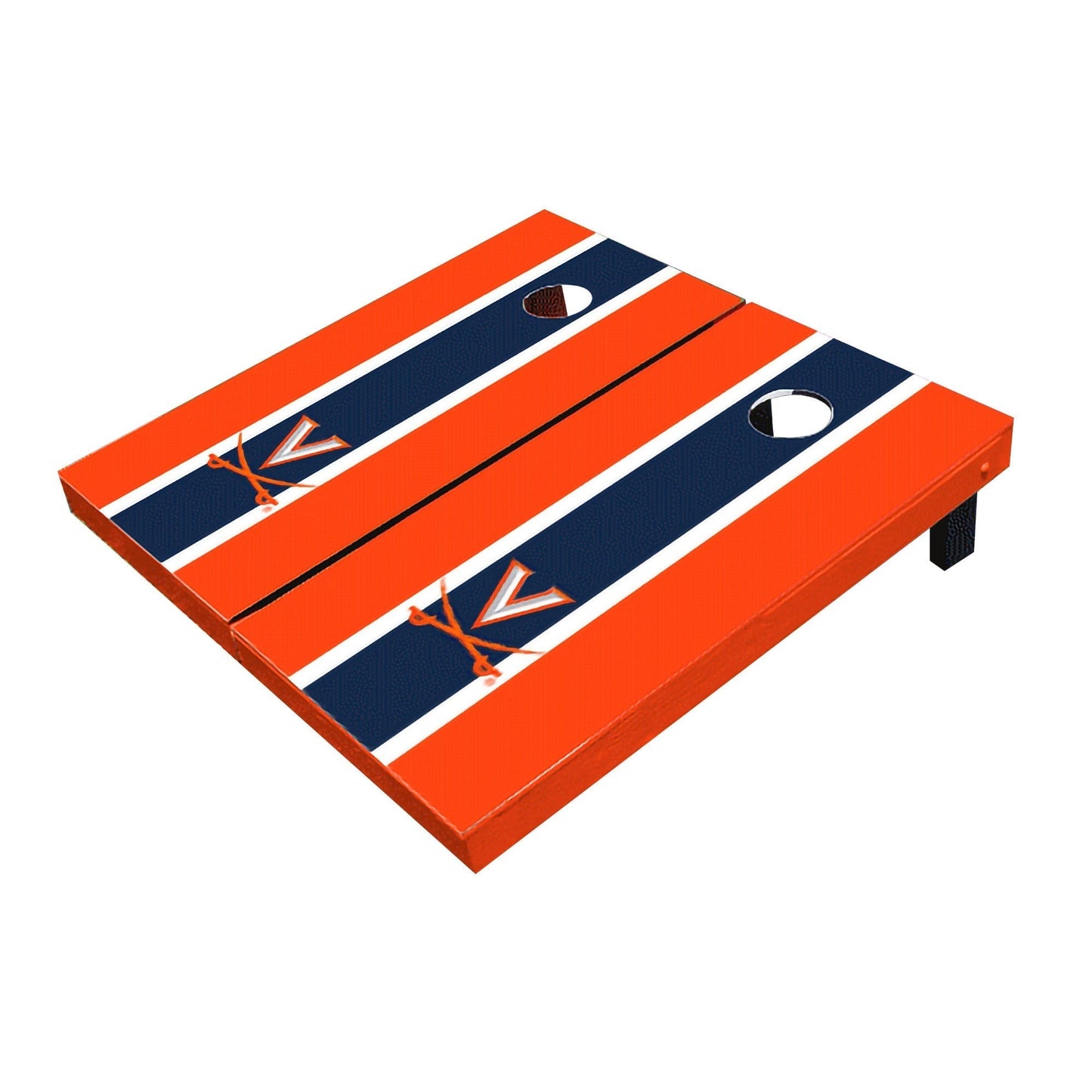 Virginia Cavaliers Navy And Orange Matching Long Stripe All-Weather Cornhole Boards