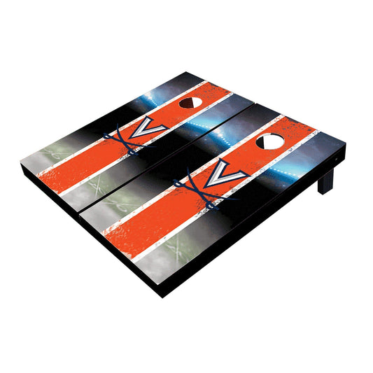 Virginia Cavaliers Field Long Stripe Matching Orange All-Weather Cornhole Boards