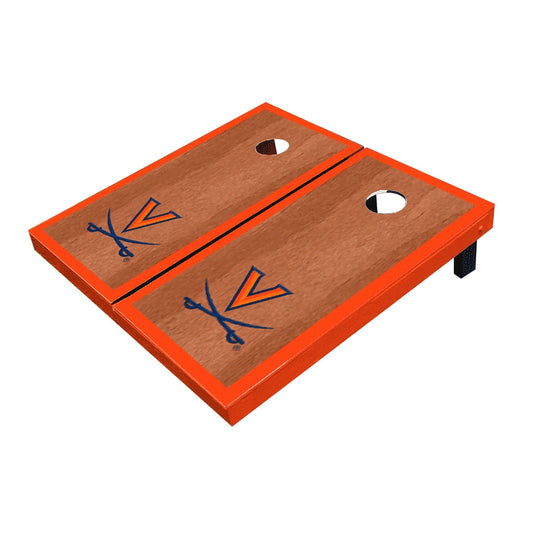 Virginia Cavaliers Orange Rosewood Matching Borders All-Weather Cornhole Boards