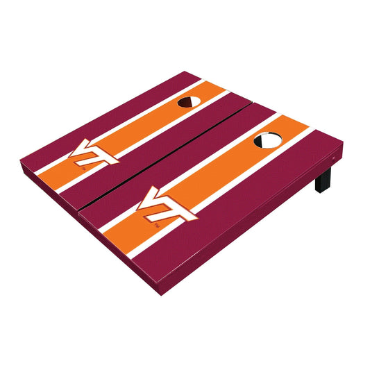 Virginia Tech Hokies Orange And Maroon Matching Long Stripe All-Weather Cornhole Boards