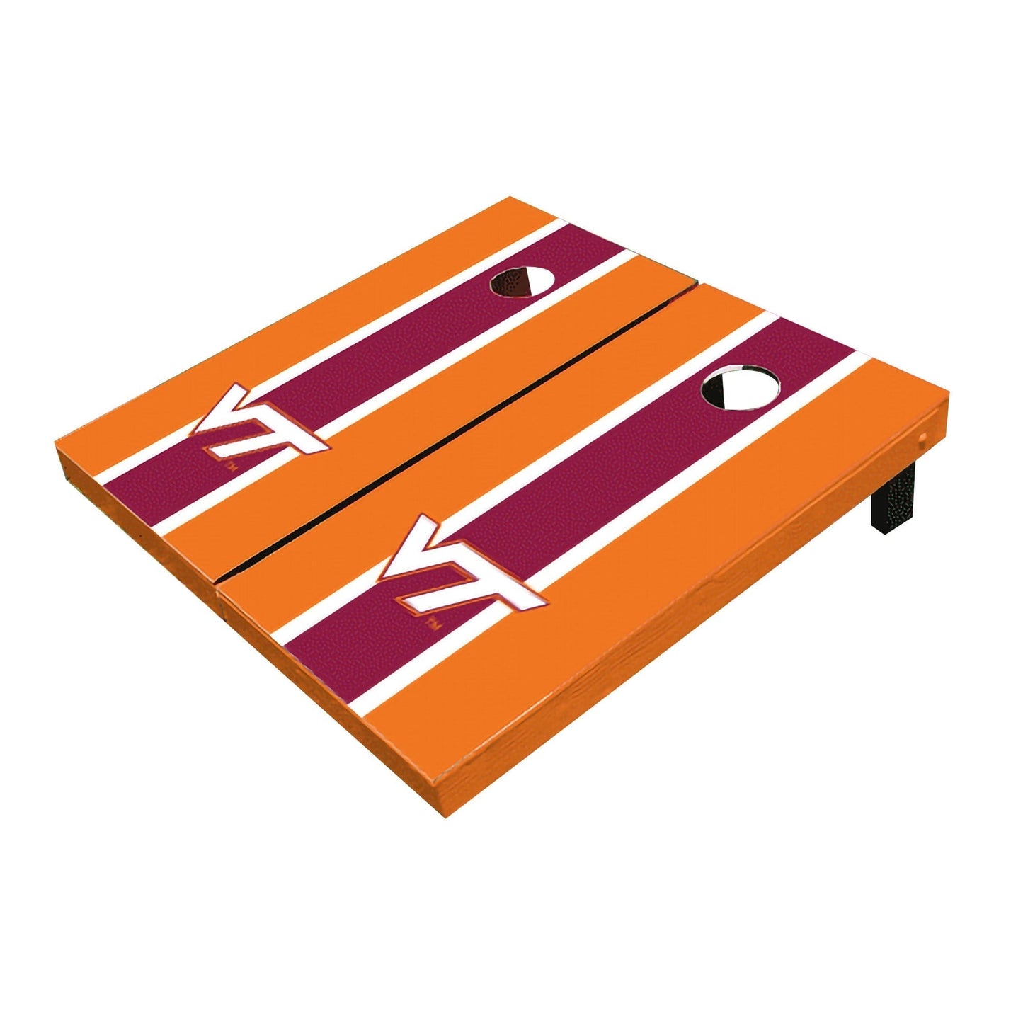 Virginia Tech Hokies Maroon And Orange Matching Long Stripe All-Weather Cornhole Boards