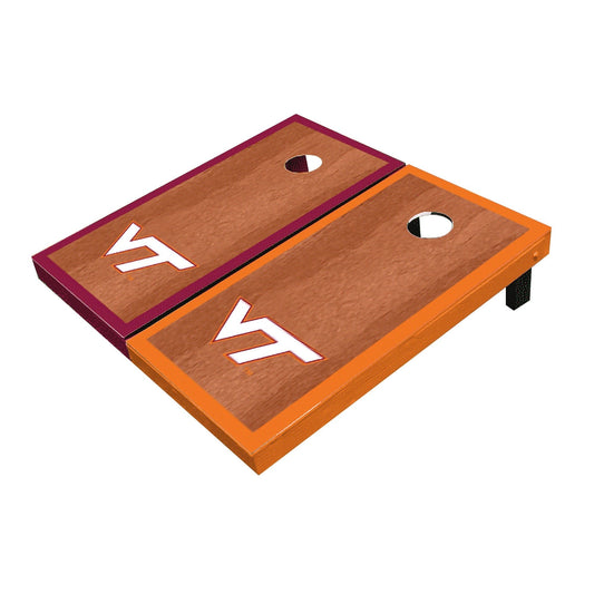 Virginia Tech Hokies Rosewood Alternating Border All-Weather Cornhole Boards