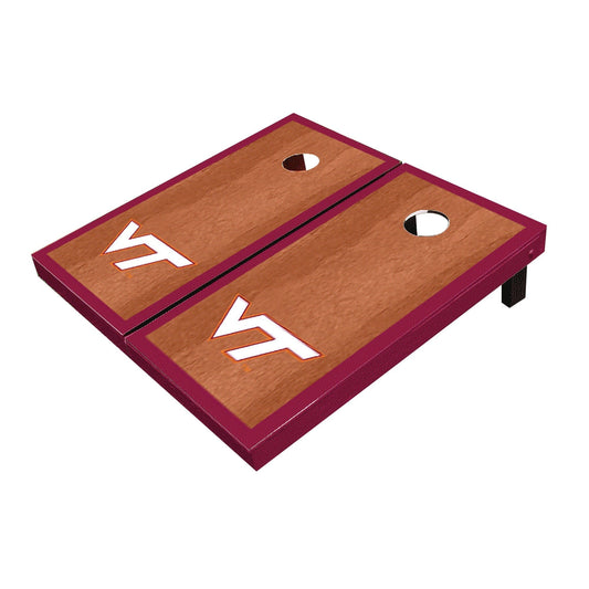 Virginia Tech Hokies Maroon Rosewood Matching Border All-Weather Cornhole Boards