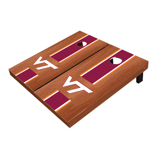 Virginia Tech Hokies Maroon Rosewood Matching Long Stripe Cornhole Boards