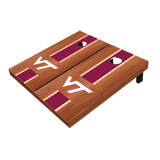 Virginia Tech Hokies Maroon Rosewood Matching Long Stripe All-Weather Cornhole Boards