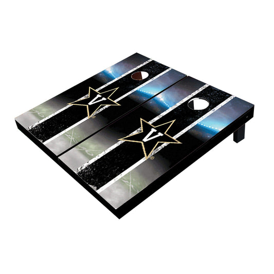 Vanderbilt Commodores Field Long Stripe Matching Black Cornhole Boards