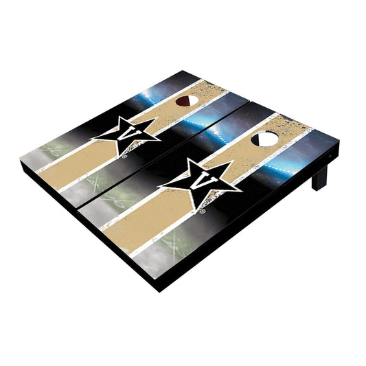 Vanderbilt Commodores Field Long Stripe Matching Gold All-Weather Cornhole Boards