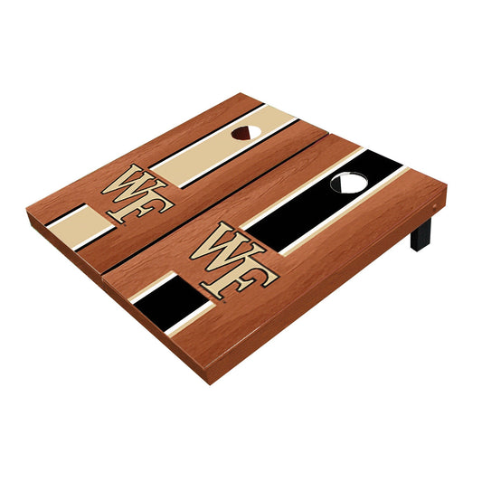 Wake Forest Demon Deacons Rosewood Alternating Long Stripe Cornhole Boards
