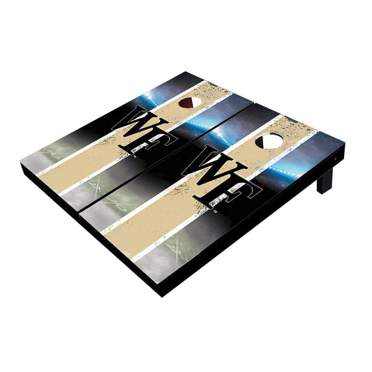 Wake Forest Demon Deacons Field Long Stripe Matching Gold Cornhole Boards